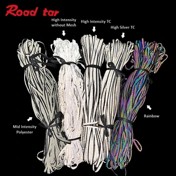 Roadstar 100 метров Высокоинтенсивной/Серебристо-радужной светоотражающей ткани, Кант, Тесьма, лента для шитья на сумке, одежда