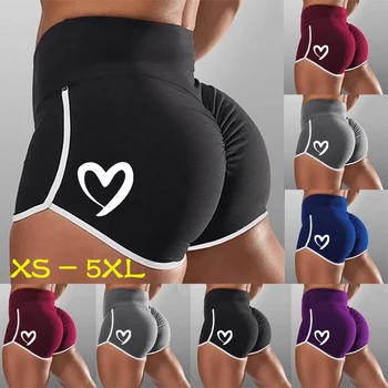 Большие размеры XS-5XL, женские Летние Повседневные облегающие шорты с высокой талией, однотонные короткие брюки, Женские Модные шорты для йоги для бега