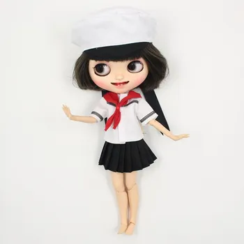 Одежда для кукол в стиле JK включает платье для кукол Blyth 1/6 30 см, платье-костюм моряка для одежды Azone (1 комплект = 1 юбка + 1 шляпа + 1 блузка)