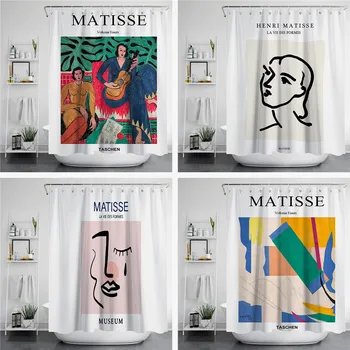 Занавеска для душа с абстрактным рисунком Матисса, водонепроницаемая знаменитая картина, Современная художественная занавеска для ванной комнаты cortinas