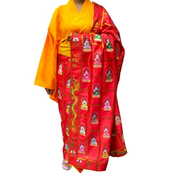 Буддийский монах халат дзен медитации монаха Шаолинь монах халаты одежда Кунг-Фу униформа костюмы мантия монаха костюм двойная вышивка