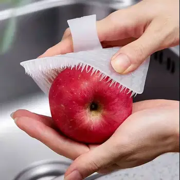 1 шт. Кухонная щетка для чистки Силиконовая щетка для мытья посуды Apple, Щетки для чистки фруктов и овощей, чистящие средства для кастрюль и противней для кухни