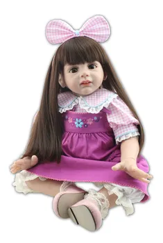 2015 новый дизайн 24-дюймовая возрожденная кукла для малышей Фридолин реалистичная милая девочка настоящее нежное прикосновение