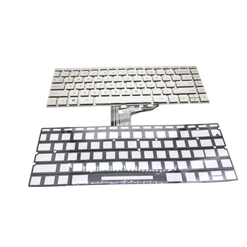 Клавиатура с американской раскладкой Серебристого цвета с подсветкой для HP 13-AC 13-AG 13-AE 13-AF 13-CA TPN-C132 13-AD 13-AH/-AE/BF