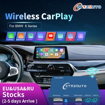 Беспроводной CarPlay для BMW 6 серии F06 F12 F13 E63 E64 2003-2020, с функцией Android Auto YouTube Mirror Link AirPlay Car Play