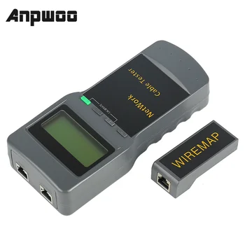 ANPWOO Портативный ЖК-сетевой тестер и измеритель LAN телефонного кабеля с ЖК-дисплеем RJ45