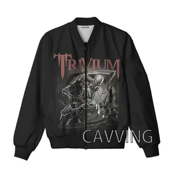 Куртки-бомберы с 3D принтом Trivium Band на молнии, мужские пальто, Мужские куртки на молнии для женщин/мужчин H03
