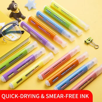 M & G 6 цветов/комплект, Мини-Милая ручка-хайлайтер с толстым бочонком, Мягкий цвет для школьного маркера, Канцелярский Хайлайтер для школы