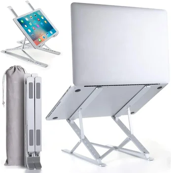 2-Слойная Регулируемая по высоте Подставка для ноутбука Macbook, держатель из алюминиевого сплава для ноутбука Macbook, Охлаждающий кронштейн для компьютерного стола
