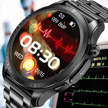 Новый монитор уровня глюкозы в крови, умные часы для здоровья, Мужские ЭКГ, Женские часы, Термометр для измерения артериального давления, водонепроницаемые спортивные умные часы IP68