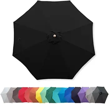 Сменный зонт на 8 ребер только с кисточкой, роскошный богемный балдахин для наружного декора, развлечений и бассейна (красный)