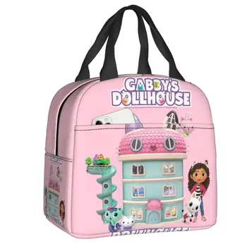 Gabbys Кукольный Домик, Изолированная сумка для ланча для женщин, Mercat Cat, Портативный термоохладитель, школьный бокс для Бенто