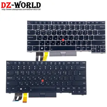 Корейская Клавиатура KR с подсветкой для Ноутбука Lenovo Thinkpad E480 E490 T480S L480 T490 T495 L380 L390 Yoga L490 P43s E485 E495 01YP311