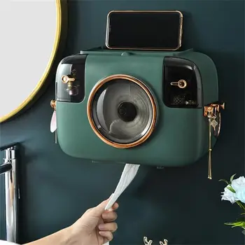 Форма камеры Водонепроницаемая коробка для Салфеток Стеллаж для хранения туалетной рулонной бумаги Диспенсер для Бумажных полотенец Настенный Держатель для рулонной бумаги Стеллаж