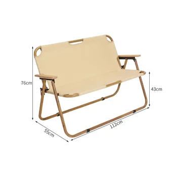 Открытый Двойной стул из алюминиевого сплава JETSHARK, Портативный Стул для пикника на пляже, рыбалки, Складной стул для кемпинга с двойным сиденьем