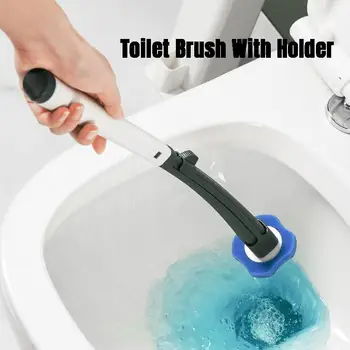 Одноразовая щетка для чистки сменной головки, щетка для обеззараживания домашнего туалета, простой зажимной тип, нордическая бросаемая щетка для туалета