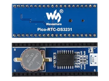 Прецизионный RTC-модуль для Raspberry Pi Pico, Встроенный чип DS3231, Встроенный штыревой разъем Для прямого подключения к Pico