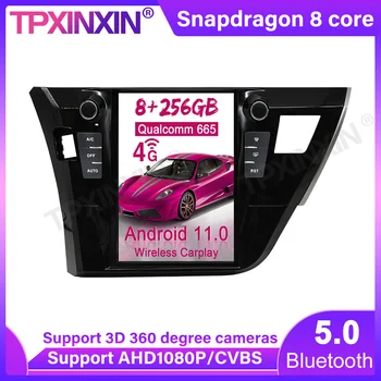 Qualcomm 665 256G Tesla Экран Авто Стерео Для Toyota Corolla 2014-2016 Android 11 Автомобильный GPS Навигатор Головное Устройство Мультимедийный Плеер