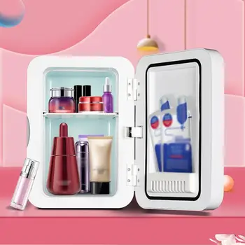 8-Литровый Мини-Холодильник для макияжа, Зеркальный Холодильник для косметики, Портативный Электрический Холодильник для макияжа, для автомобиля, Для семьи, для путешествий на открытом воздухе, Двойного назначения