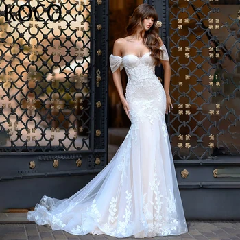 MACDOUGAL Изысканные Свадебные платья с эффектным шлейфом и открытыми плечами vestido de noiva robe de mariée На заказ для женщин 2023 года