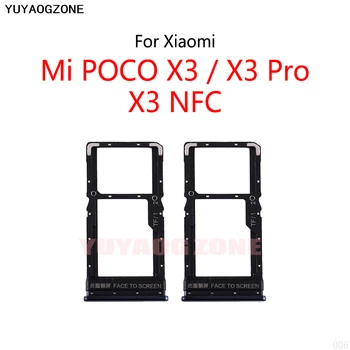 Для Xiaomi Mi POCO X3 NFC/X3 Pro Pocophone Global Новый слот для SIM-карты, держатель лотка, гнездо для чтения sim-карт