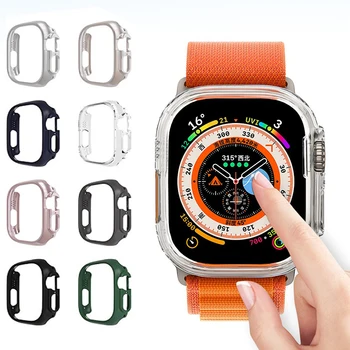 Чехол для часов Apple Watch Ultra 49 мм, Жесткий Защитный чехол для ПК, Бампер с Полой Рамкой для Apple iwatch 8 Pro/Ultra 49 мм