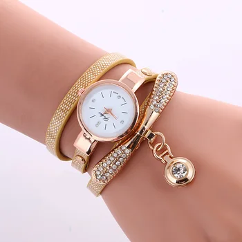 Роскошные кожаные часы для женщин Креативные часы Повседневный женский браслет Наручные часы Relogio Feminino Reloj De Mujer