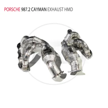 Выпускной коллектор HMD High Flow Downpipe для Автомобильных Аксессуаров Porsche 987.2 Cayman С Коллектором Каталитического нейтрализатора Catless Pipe