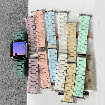 Ремешок из смолы для Apple Watch серии браслетов 8 49 мм 7 6 5 4 42 мм 38 мм Correa Candy Для iwatch band 3 2 44 мм 40 мм 41 мм 45 мм