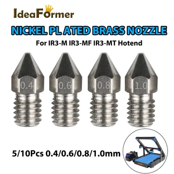 IdeaFormer 5/10 шт. 0.4/0.6/0.8/1.0 сопло из никелированной латуни mm M6 для нити накала IR3-M IR3-MF IR3-MT Hotend 1,75 мм PLA