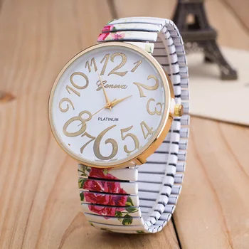 Женские кварцевые часы, Роскошный женский эластичный браслет, Кварцевые часы, Простой цифровой силиконовый ремешок с большим циферблатом, Reloj Mujer
