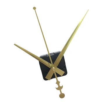 50 комплектов больших настенных часов Quatz с длинными золотыми стрелками часы настенные большие Профессиональный часовой механизм с металлическим крючком