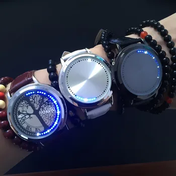 Электронные часы со светящимся светодиодным сенсорным экраном, модный тренд, индивидуальность, водонепроницаемые сенсорные часы для пары студентов мужского и женского пола