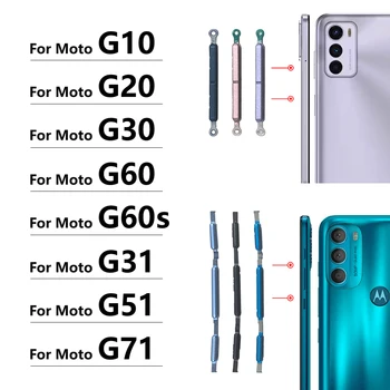 Оригинал Для Motorola Moto G10 G20 G30 G60 G60s G31 G71 G51 Кнопка питания 5G + Боковая кнопка регулировки громкости Запасные Части