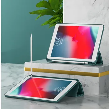 Для iPad 10,2 2018 2017 9,7 Чехол Smart Cover с Держателем Карандаша для Mini 5 10,5 2021 Air 5 для iPad Air 4 10,9 8-го поколения