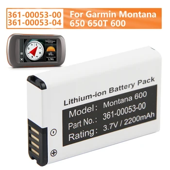 Сменный аккумулятор 361-00053-00 361-00053-04 для Garmin Montana 600 650 650 T VIRB GPS GPS Батареи 2200 мАч