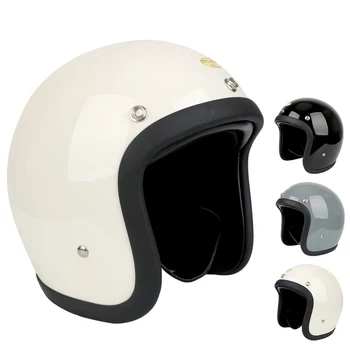 Ретро мотоциклетное оборудование M/L/XL Мотоциклетный шлем Легкий шлем с открытым лицом из стекловолокна мотоциклетный шлем