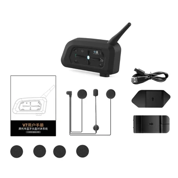 Мотоциклетный Bluetooth-совместимый домофон с шумоподавлением Шлем Гарнитура Система связи Громкая стереомузыка LX0E