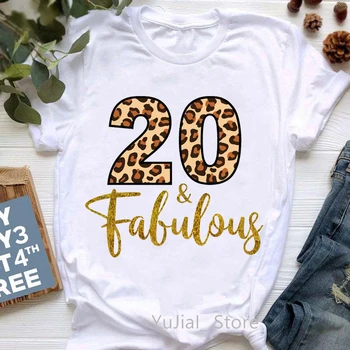 Подарок На День рождения 2022, Футболка, Женская одежда, Леопардовая 16-37-я Сказочная футболка с графическим Принтом, Женская Футболка Оверсайз