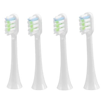 4 шт. Сменные Головки Зубных Щеток для Xiaomi SOOCAS V1X3/X3U X1/X3/X5 Электрические Головки Зубных Щеток Белого Цвета