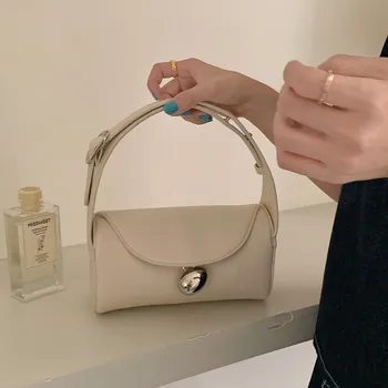 Новая сумка-цилиндр Большой емкости, модная ручная сумка из искусственной кожи под мышками, роскошная однотонная сумка-мессенджер через плечо и кошельки