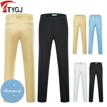 TTYGJ/Мужские Весенне-летние Длинные брюки, Мужские Повседневные деловые брюки для гольфа, спортивные штаны с эластичным поясом, водонепроницаемые спортивные брюки XS-2XL