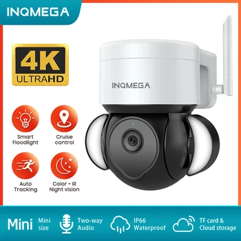 INQMEGA 4K 8MP WIFI PTZ прожекторная камера Автоматическое Отслеживание Садовая камера Наружная IP-камера CCTV ИК Ночного видения