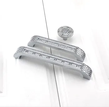 Классический дизайн UNILOCKS!!!  Дверная ручка из прозрачного хрусталя С хромированной металлической деталью из цинкового сплава