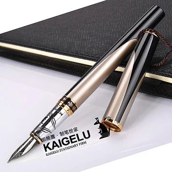 MSS KAIGELU 220 Классическая перьевая ручка-роллер с гладкой заправкой, серый бочонок, золотая отделка, модный деловой подарок для студента