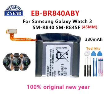 100% Оригинальный EB-BR840ABY 330 мАч Новый Аккумулятор Для Samsung Galaxy Watch 3 SM-R840 R845 SM-R845F Батареи + Инструменты