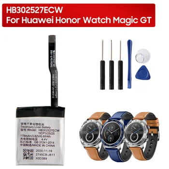 Сменный аккумулятор HB302527ECW для Huawei Honor Watch Magic GT, перезаряжаемый аккумулятор для телефона емкостью 178 мАч с инструментами