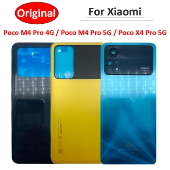 100% Оригинал Для Xiaomi Poco X3 GT X4 M4 Pro 4G 5G Сменная Стеклянная Задняя Крышка Батарейного Отсека Задняя Дверь Корпус Чехол С Клеем
