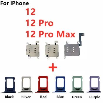 Разъем для чтения двух sim-карт Гибкий кабель Лента Для iPhone 12 Pro Max Слот для лотка sim-карты Держатель Запасные части