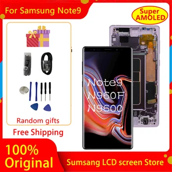 Оригинальный 6,4 Супер Super AMOLED Для Samsung Galaxy Note9 Note 9 Дисплей Сенсорный экран Дигитайзер В Сборе N9600 N960F LCD